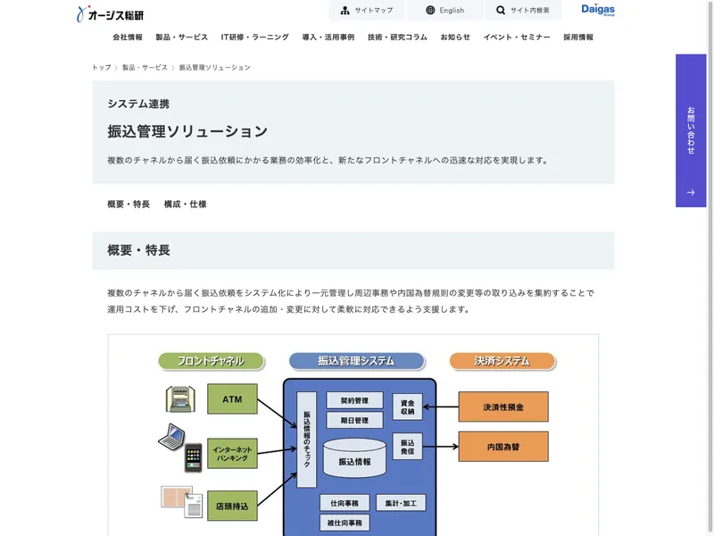 振込管理ソリューション