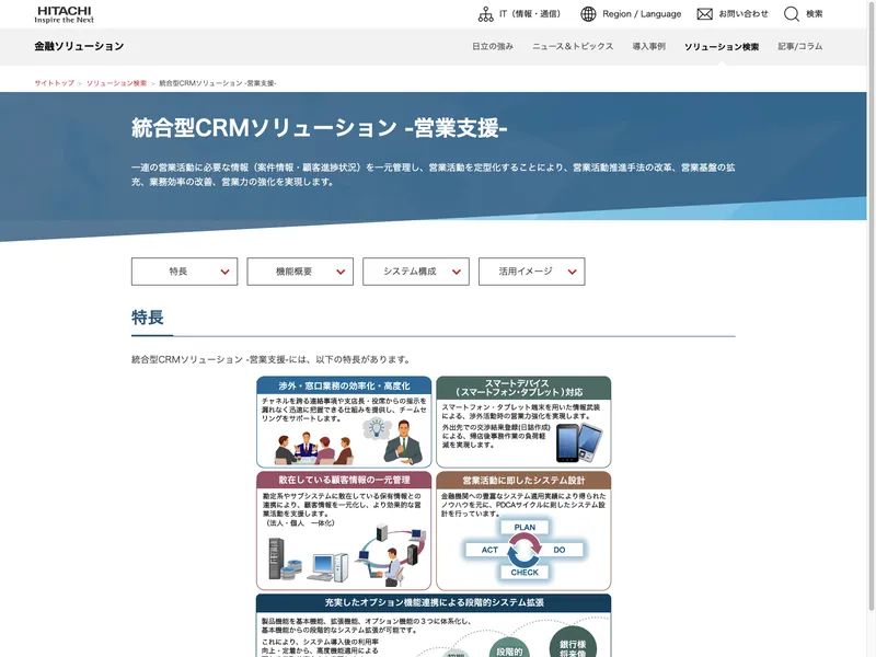 統合型CRMソリューション -営業支援-