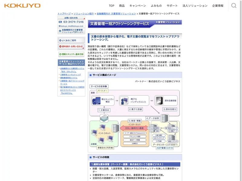 文書管理一括アウトソーシングサービス