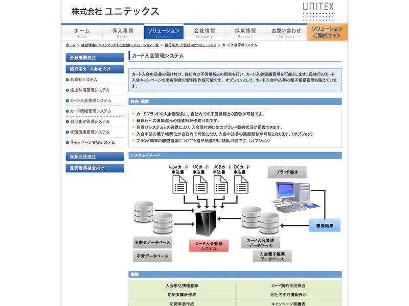 カード入会管理システム