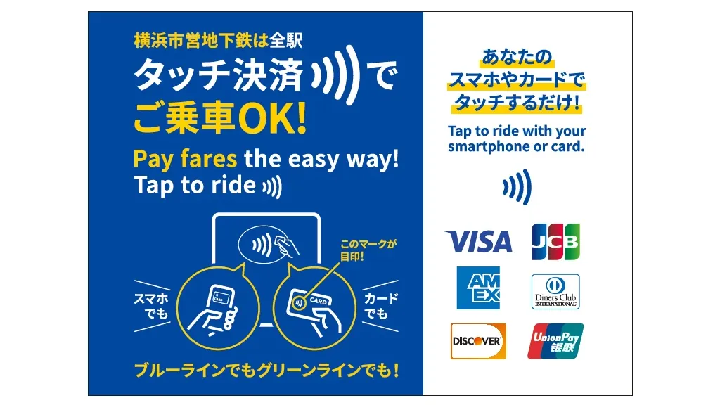 横浜市営地下鉄、三井住友カードと協力しタッチ決済乗車サービスを実施